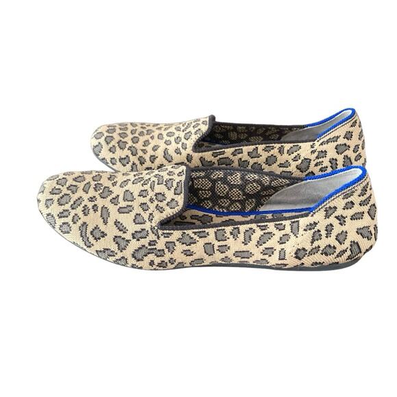Rothy’s Retired Rounded Toe Flats in Spotted Leopard Size 7.5 - Picture 2 of 10